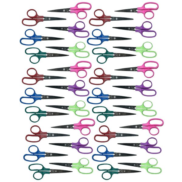 Charles Leonard Childrenfts 5" Scissors, Pointed Tip, Assorted Colors, PK36 77505